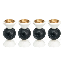 Load image into Gallery viewer, Set of 4 Short Two-Tone Candle Holder