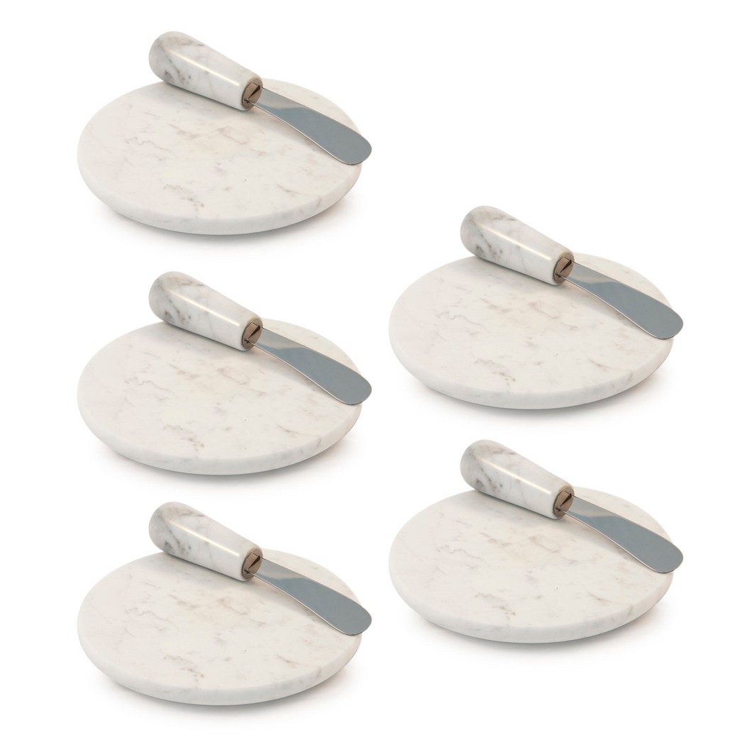 Set of 5 Butter Plate with Knife