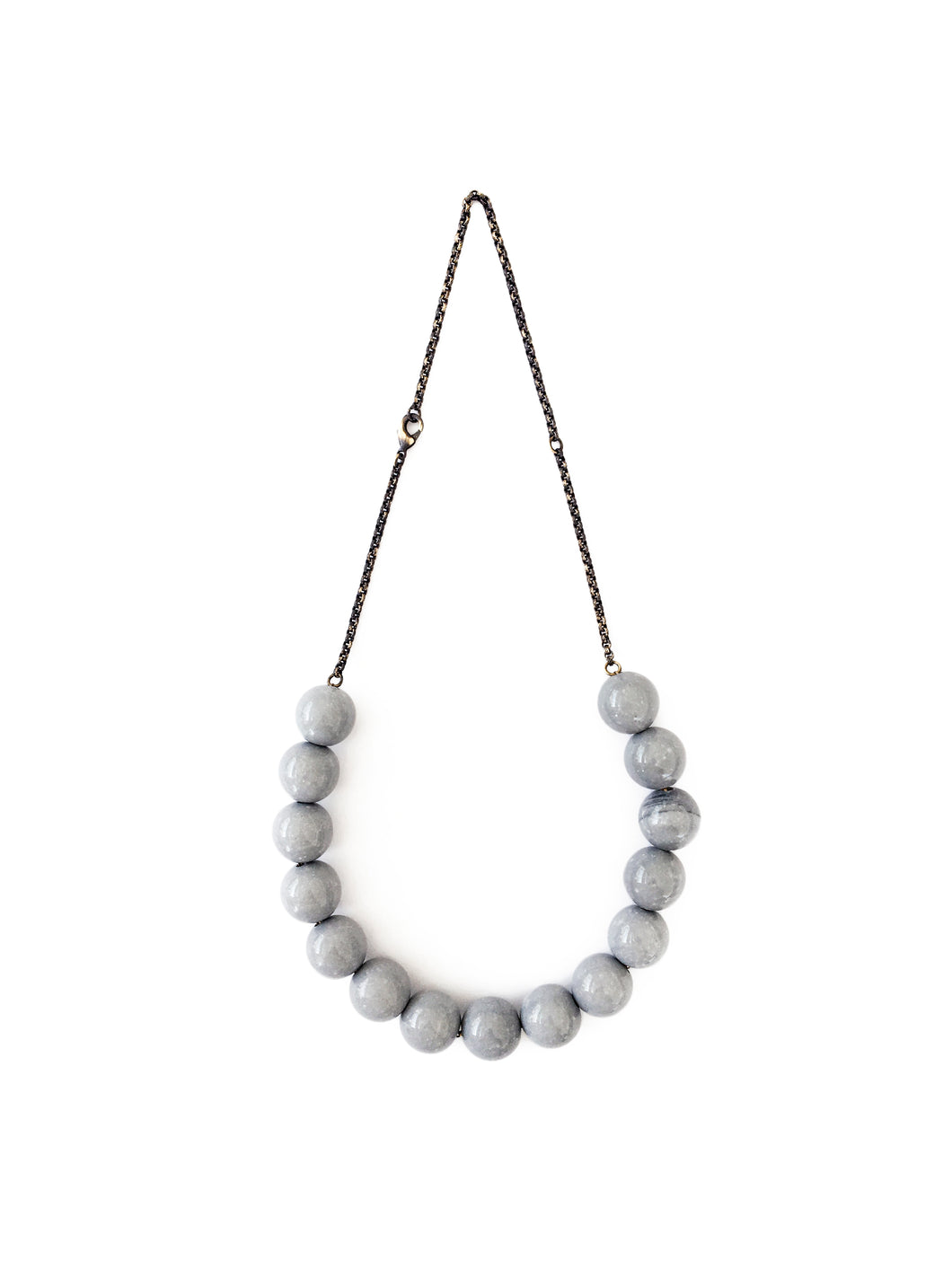 Long Necklace with Fifteen Spheres