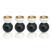 Load image into Gallery viewer, Set of 4 Short Two-Tone Candle Holder