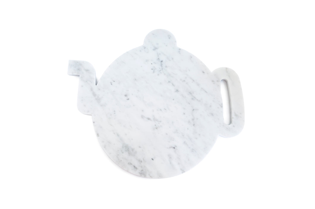White Plate Design with Teapot Shape